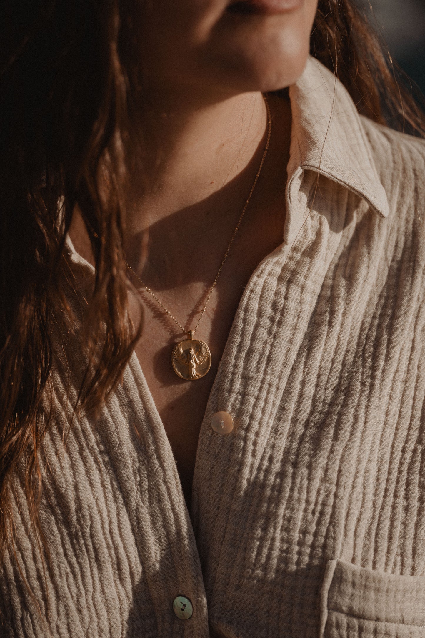 Camisa de lino y algodón