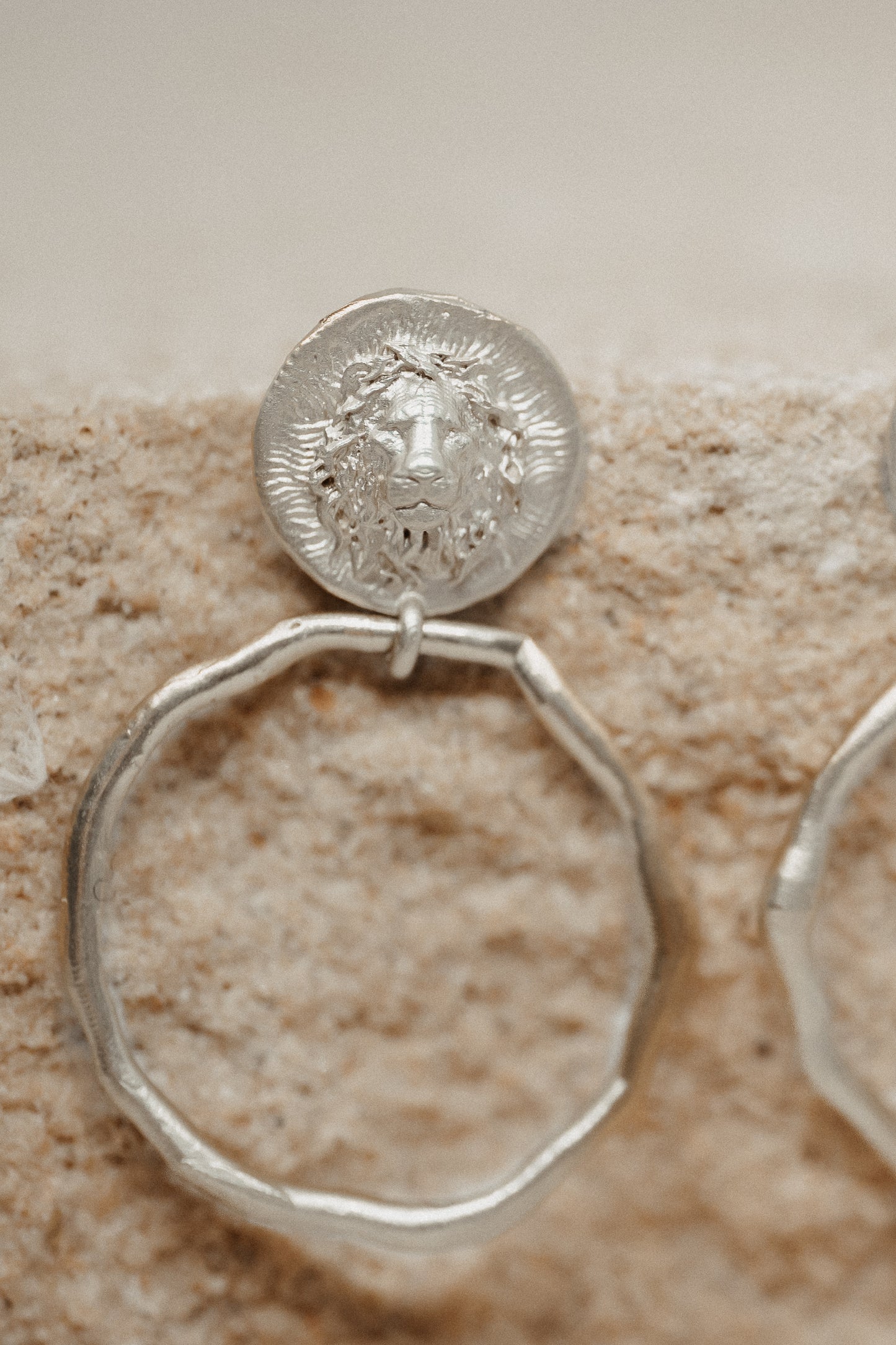 Pendientes Strength en plata