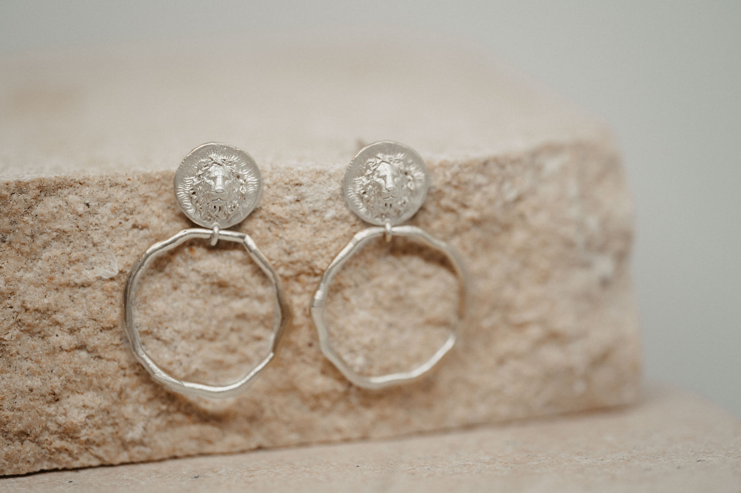 Pendientes Strength en plata