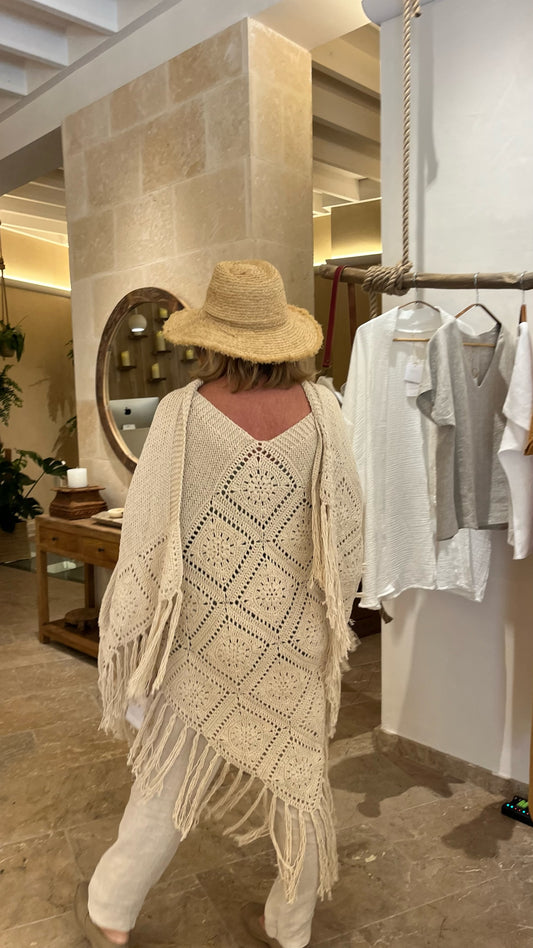 Chal crochet de hilo de algodón