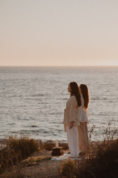 Kimono in lino e cotone